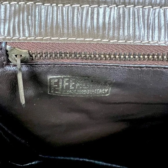 FENDI Zucca Shoulder Bag Coating Canvas And Leather